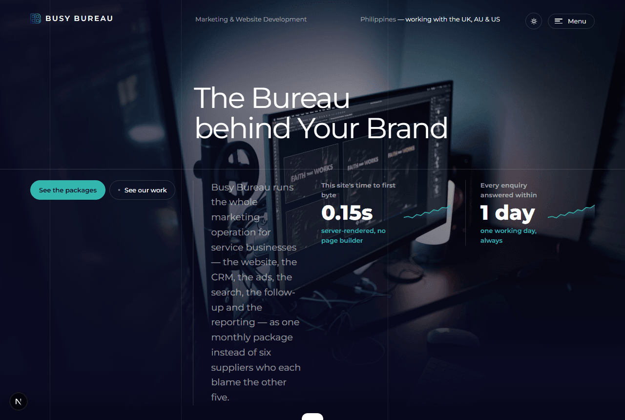 The Busy Bureau homepage